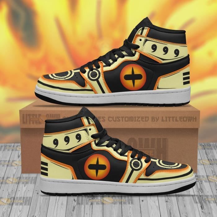 Baskets Naruto Nine Tails JD Chakra Form Mixed Sage Mode Anime Chaussures de course pour Homme Femme