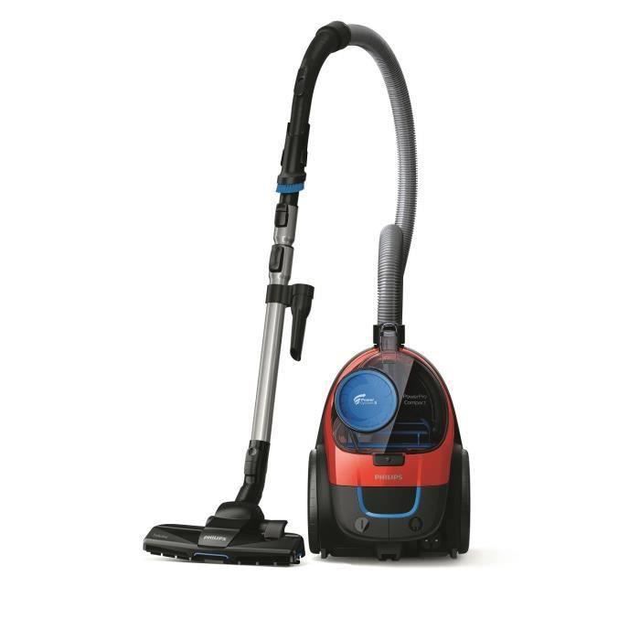 SHOT CASE - PHILIPS FC9330-09 PowerPro Compact Aspirateur traîneau sans sac - 650W - 79 dB - A - Rouge