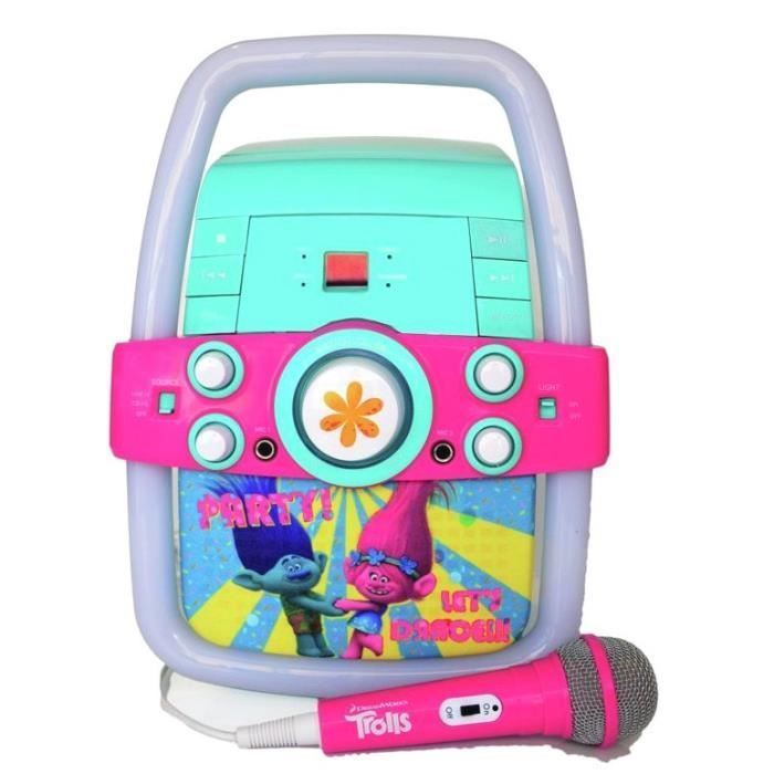 TROLLS Karaoké enfant avec micro Flashing Light