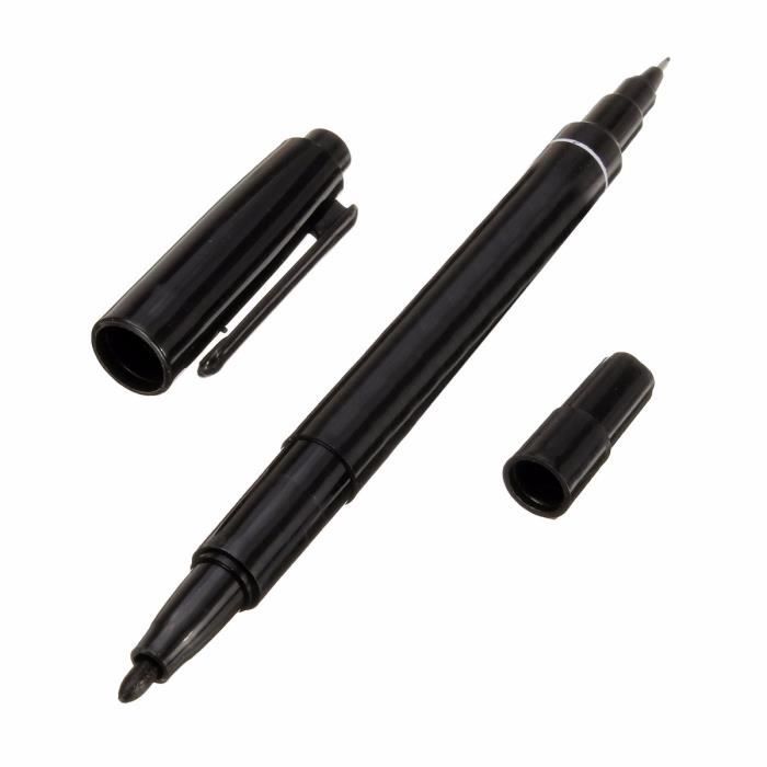 TEMPSA 5Pcs Marqueur Stylo Feutre Double Pointe Peinture Permanent Etanche Pr CD/DVD NOIR