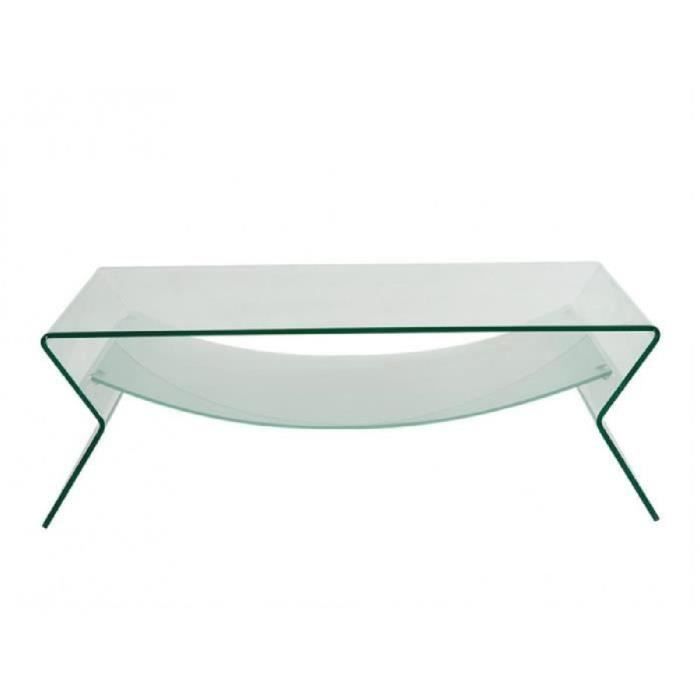 Table basse SIERRA - Double plateau - Verre trempé