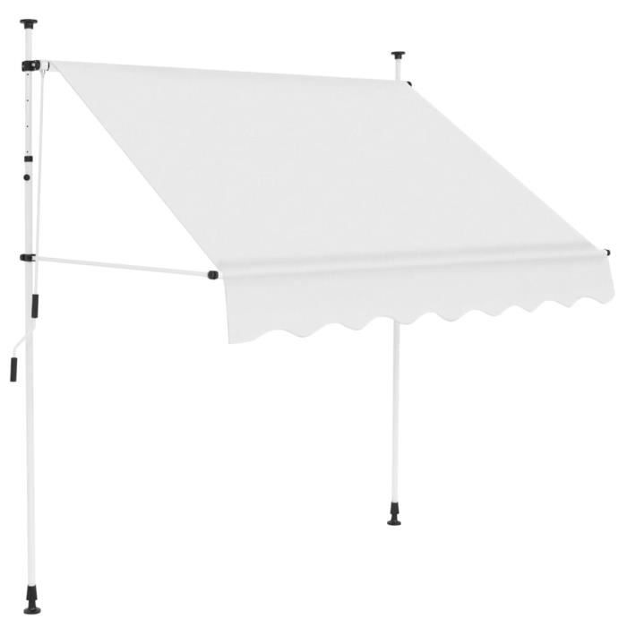 vidaXL Auvent manuel rétractable 200 cm Crème-LAT