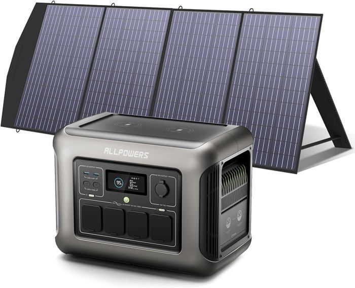 Générateur Solaire Portable FlashFish 144,3 Wh 200W Avec Panneau 60W - Prise 230V, USB, LED - Pour Camping Et Urgences - 10