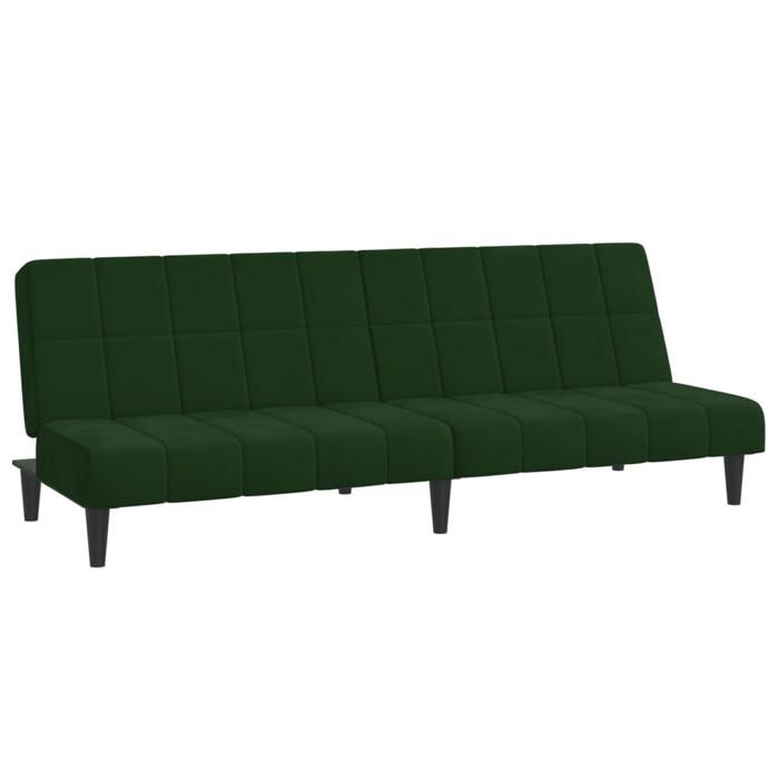 BEAU Canapé-lit à 2 places vert foncé velours SS0000256924