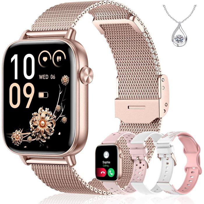LUNIQUESHOP Montre Connectée Femme LSCALL Repondre Appel Bluetooth