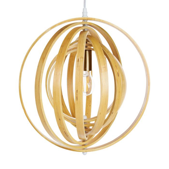 Lampe suspension MURRELL Bois Marron clair Lampe suspension MURRELL Bois Marron clair