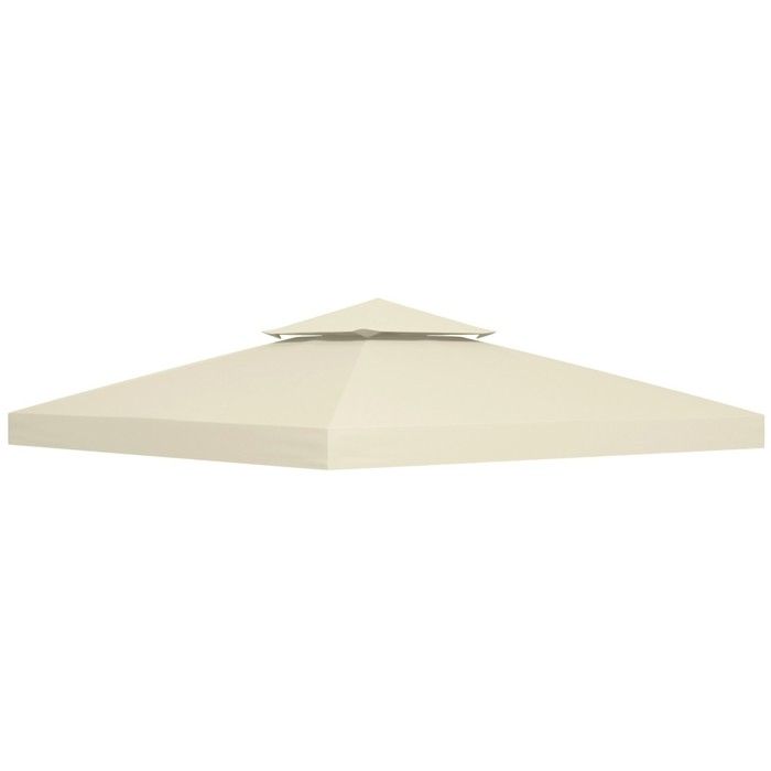 Tissu d'auvent de remplacement - SALUTUYA - Crème - 580 x 295 cm - Protection anti-UV - 6x3 m