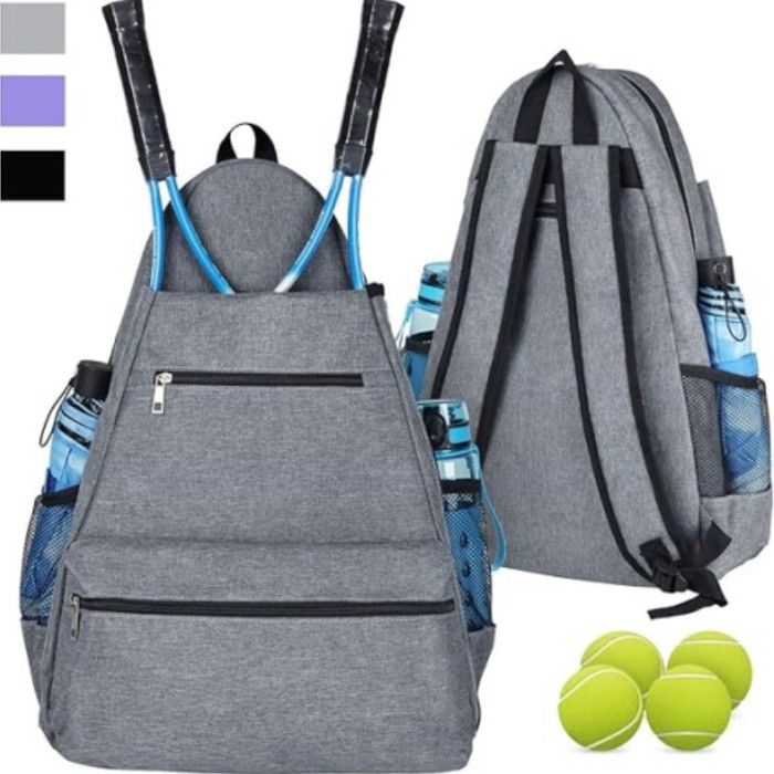 INF Nouveau Sac à Dos de Sport pour Raquette de Tennis Gris