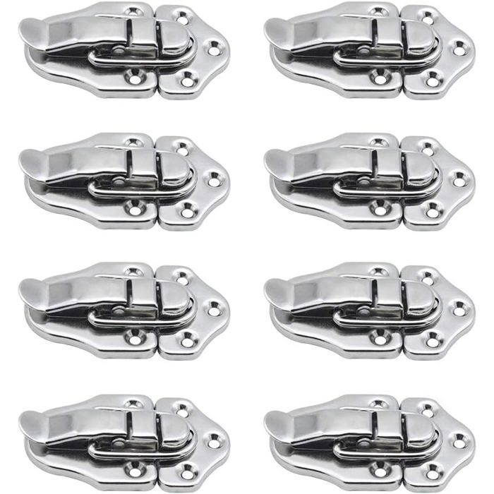 8 Fermoir à bascule loquets Verrou à bascule Fermeture a Levier Fermeture pour coffret à bijoux Coffrets Cadeaux Coffre  - Argent