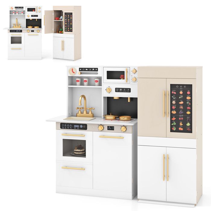 Cuisine Jouet Enfant Premium Avec Lumières, Sons Réalistes Et Eau Circulante – 43 Accessoires