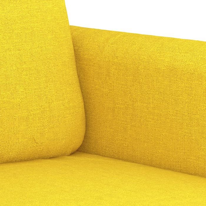 BURKE@ Sofa salon à deux places - Canapé DOUBLE - montage simplifié - Jaune clair 120 cm Tissu SS1069