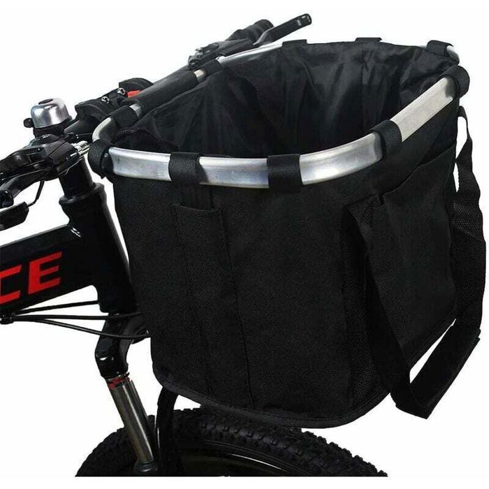Panier de Vélo Support pour Chien Pliable Amovible avec Panier de Guidon de Vélo Réglable Libération Rapide Facile à Iinstaller-