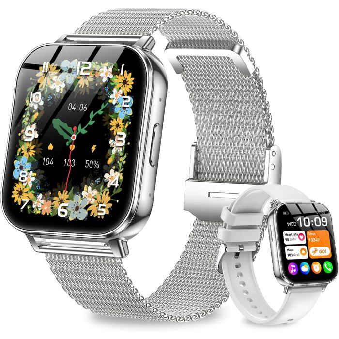Montre Connectée Femme Hommes Avec Batterie 1000Mah 1.83 Hd Smartwatch Femme Avec Spo2/Fréquence Cardiaque/Sommeil 100+ M[WW570]