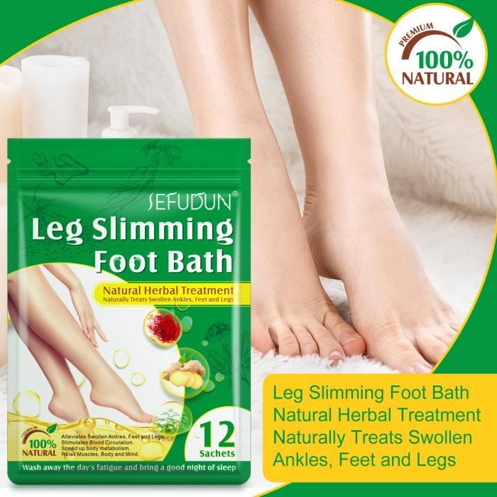 SEFUDUN Wormwood Bath Foot Bag * 12PCS Herbal Steamed Slim Legs Ginger