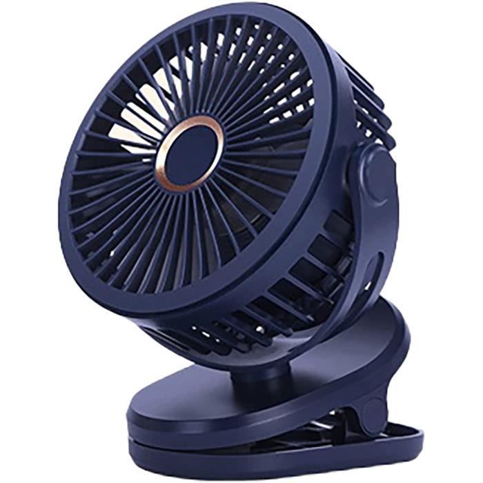 Ventilateur portable à clipser – Ventilateur USB personnel à pince solide inclinaison réglable fonctionnement silencieux p[J582]