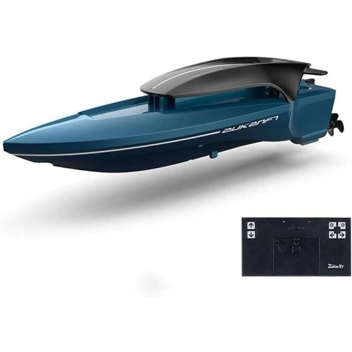Bateau Télécommandé à Grande Vitesse 30 Km/h - Double Hélice, étanche, Télécommande 2,4G, Lumière LED - Pour Piscine, Lac