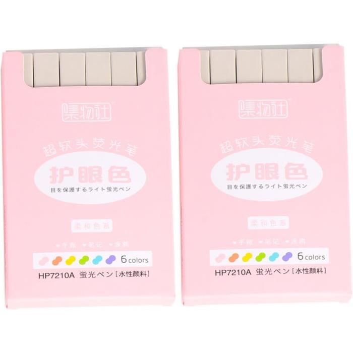 STOBOK 6 Pièces Surligneurs Pour Étudiant Marqueurs De Lecture Stylos Pratiques