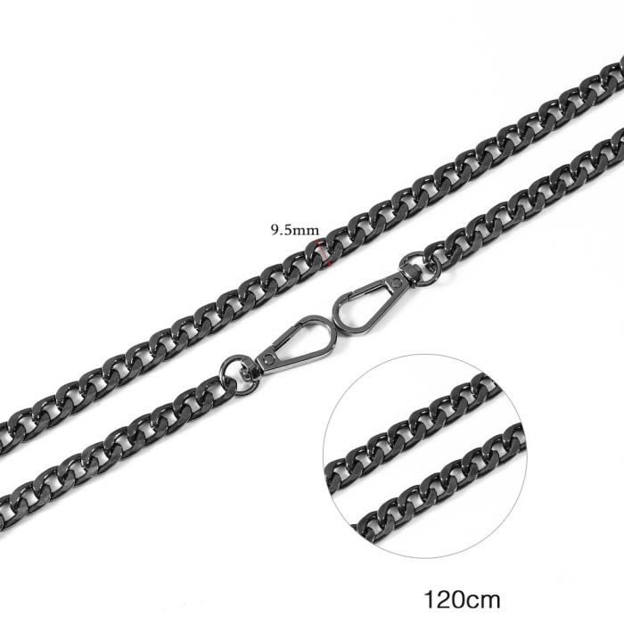 Chaîne De Remplacement Pour Sac à Main – 120 Cm, Métal Doré, Largeur 5 Mm