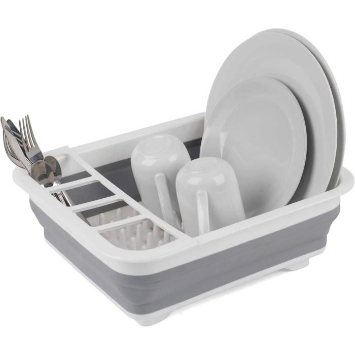 Égouttoir à Vaisselle Pliable Beldray - Avec Porte-ustensiles, Compact, Pour Camping Et Petite Cuisine
