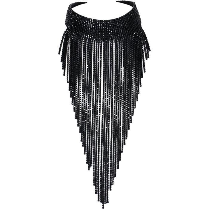 Collier Ras De Cou Fantaisie – Perles Verre & Bois – Tons Jaune Doré