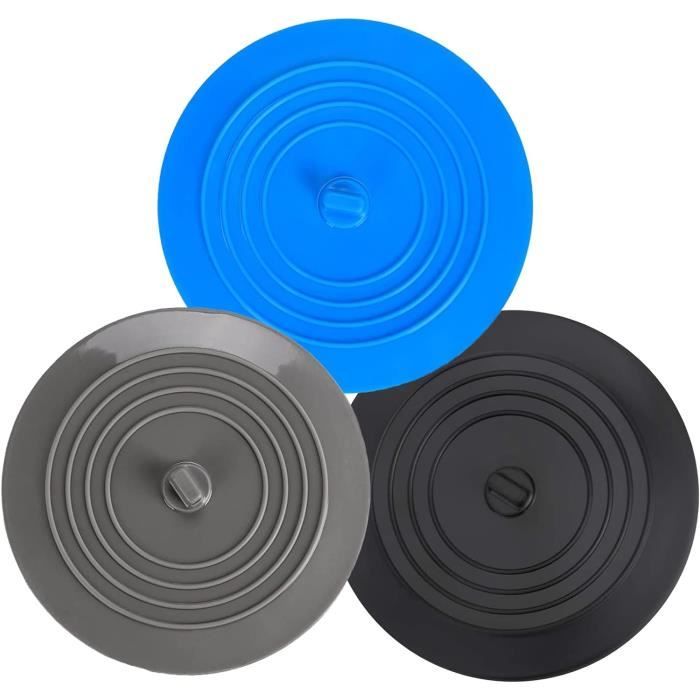 3 Bouchons Vidange Silicone 15cm - Universel Pour Évier, Lavabo, Baignoire | Anti-Odeur