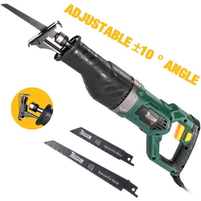 Scie Sabre FANZWORK 1100W - Vitesse Variable 0-2800 SPM, Changement De Lame Sans Outil