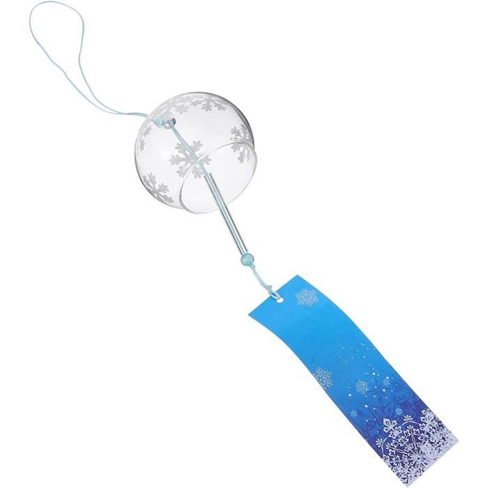 BENECREAT 3 Carillons Éoliens Japonais En Verre - Pourpre Rose Bleu Cerisier - Décoration Jardin