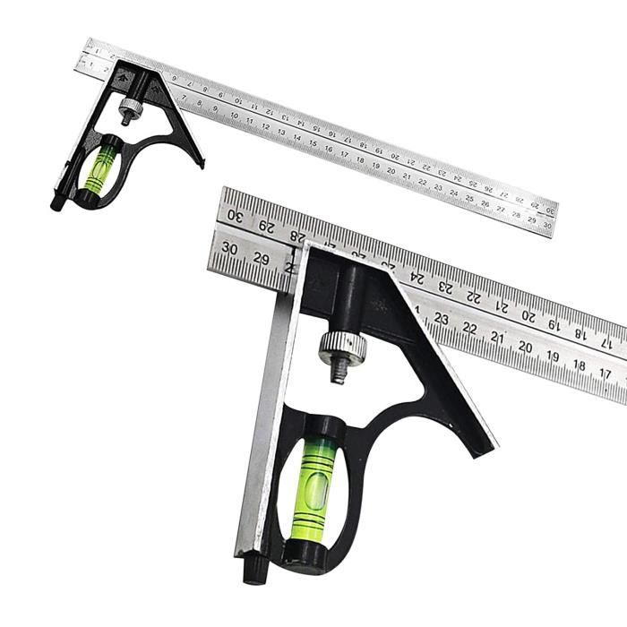 Équerre à Centrer Outil De Mesure Précision 100x70mm - Rapporteur Angle Central Acier Carbone
