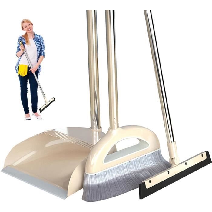 Roellgs Kit Balai Et Pelle Avec Long Manche - Ensemble Nettoyage Maison Rose