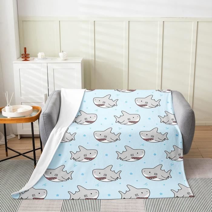 Couverture Requin Adulte - Sweat à Capuche Doux En Flanelle - Déguisement Cosplay Shark Blanket - Pour Hommes Et Femmes - 8