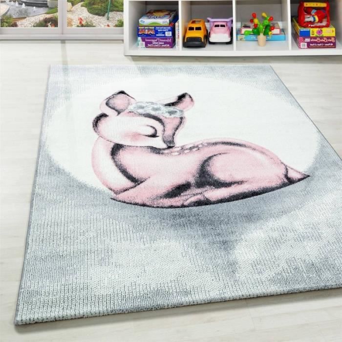 Tapis Enfant Chambre De Bebe Motif Faon Gris Rose Blanc 1x170 Cm Cdiscount Maison Tapis Enfant Chambre De Bebe Motif Faon Gris Rose Blanc 1x170 Cm Cdiscount Maison