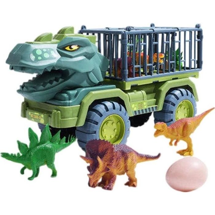 Dinosaures Transport Voiture Camion Jouets Ensemble, Cadeau Pour Les Enfant - Tyrannosaure