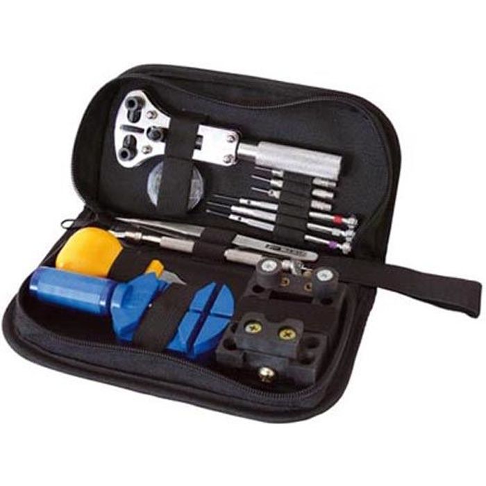 Trousse doutils dhorlogerie - Professionnel - Noir - Métal -