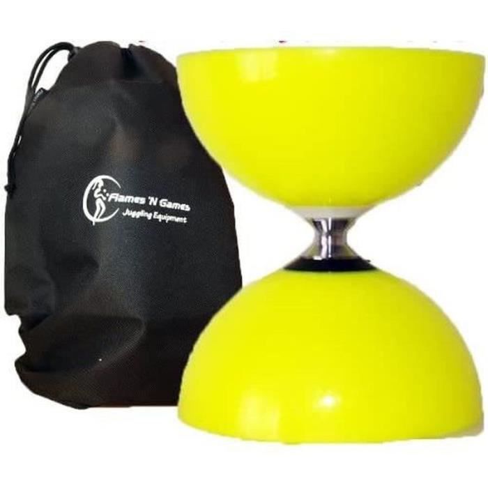 KUWUNG Diabolo LED Triple Roulement Lumineux - 4,5 Mm Axe - Kit Complet Avec Bâtons, Corde Et Sac