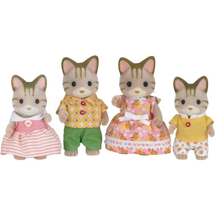 SYLVANIAN FAMILIES 5180 Famille Chat Tigre Les Familles Articulée et Habillée A partir de