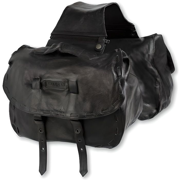 Sacoche cavaliere cuir moto marron - Cdiscount