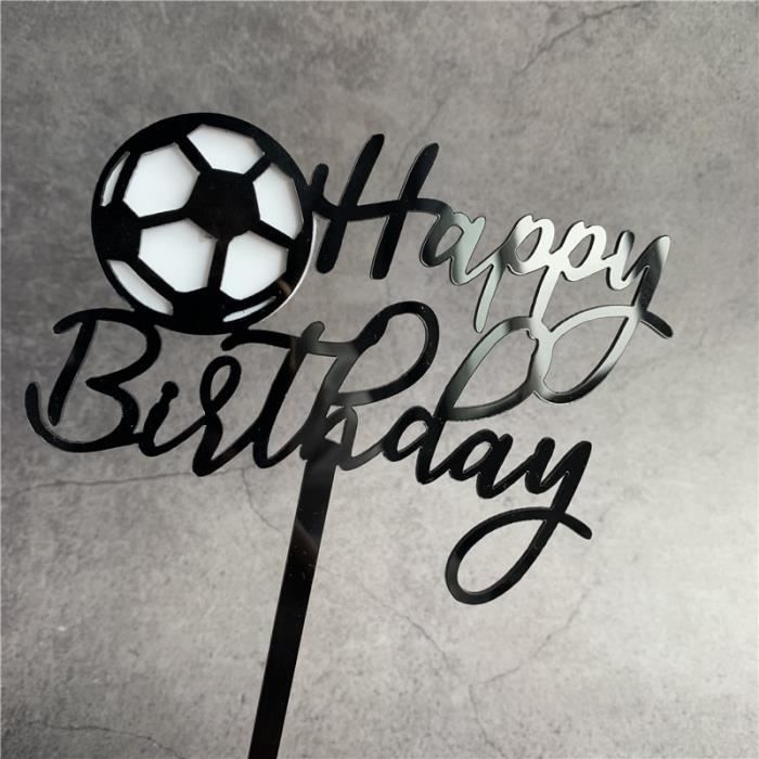 Birthday Cake Topper Basket Ball Football Theme Fete Decoration De Gateaux Joyeux Anniversaire Gateau Topper Flage Pour Enfants Gar Cdiscount Maison