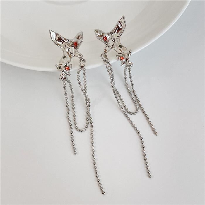 Porte-clés Cœur Scintillant Avec Lettre L - Pendentif Papillon Et Pompons - Idéal Pour Sacs Et Clés - Cadeau Kawaii Pour Femmes Et Filles