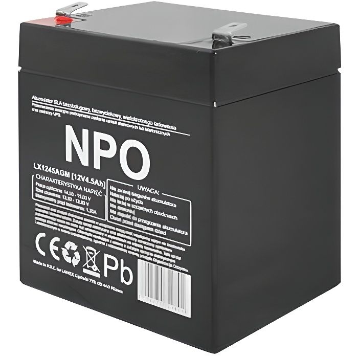 Batterie gel rechargeable 12V 4,5Ah sans entretien LX1245 Cdiscount Auto