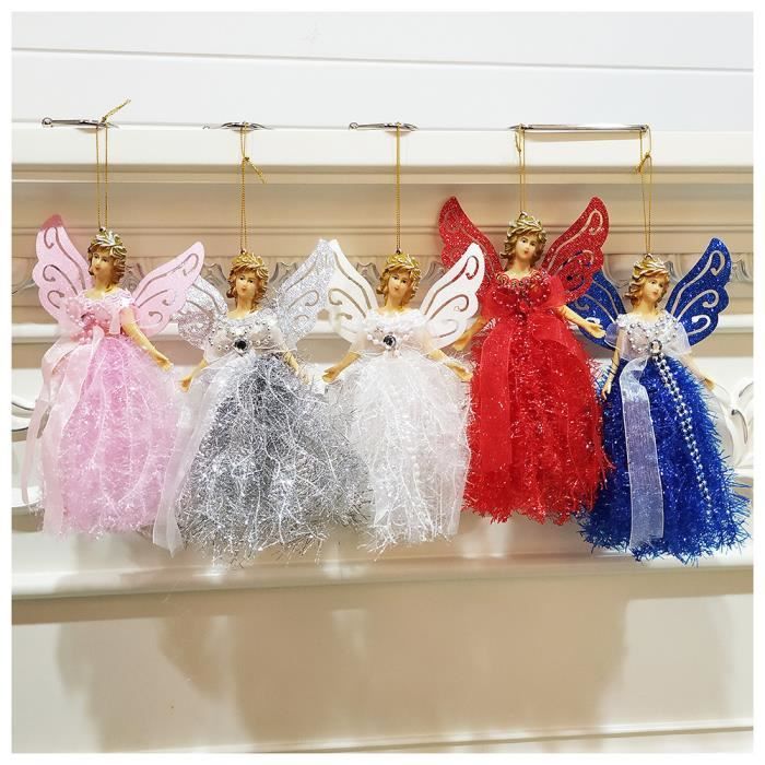 5 Pcs Ange de Noël Haut du Sapin Ange De Noël Topper Traditionnel De