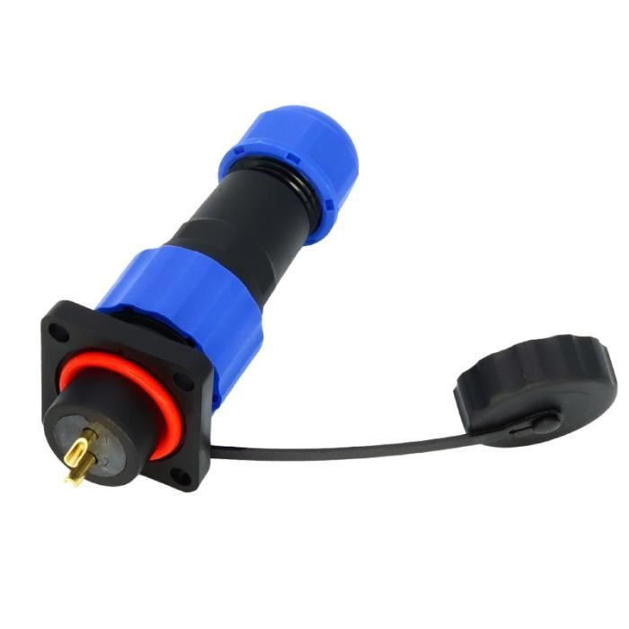 Connecteur Étanché IP68 TY28 4 Broches 45A – Mâle/Femelle Sans Soudure, Montage Panneau Carré