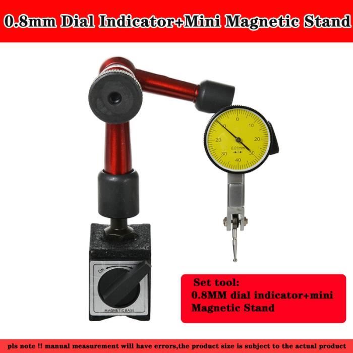 Indicateur à Cadran Avec Base Magnétique Flexible - Outil De Mesure Professionnel, Neuf, Générique