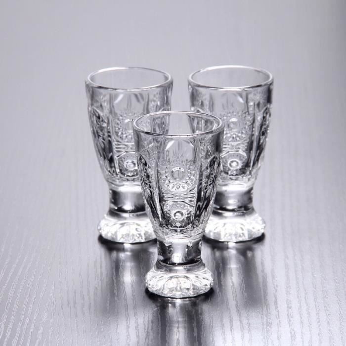 Lot De 12 Verres à Liqueur Avec Anse En Plastique - 3CL - Noir - Ini
