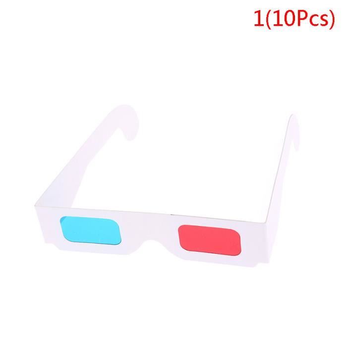 Lunettes 3D Papier universel anaglyphe 3D lunettes verre rouge bleu pour carte vid o de film EF r20 Glasses Paper