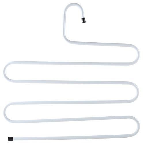 Cintre à Pantalons Multi-étages Gain De Place - Plastique Blanc, 54x34.5 Cm - Pour Rangement Placard, Jusqu'à 5 Pantalons/jupes