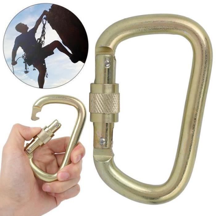 Senven - Lot De 30 Mousquetons Boucle En D 5 Cm En Aluminium, 6 Couleurs - Porte-clés Multifonction (pas Pour Escalade)