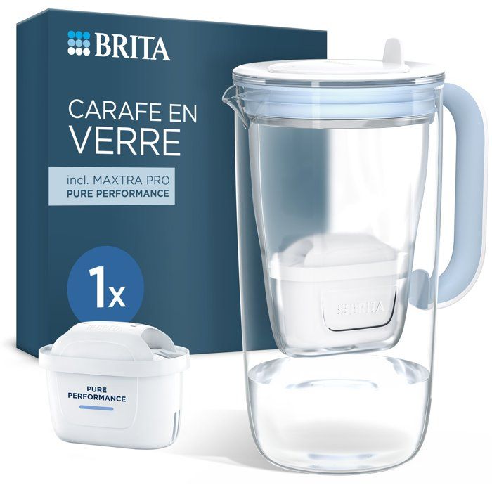 BRITA - Carafe filtrante en verre - MAXTRA - bleu