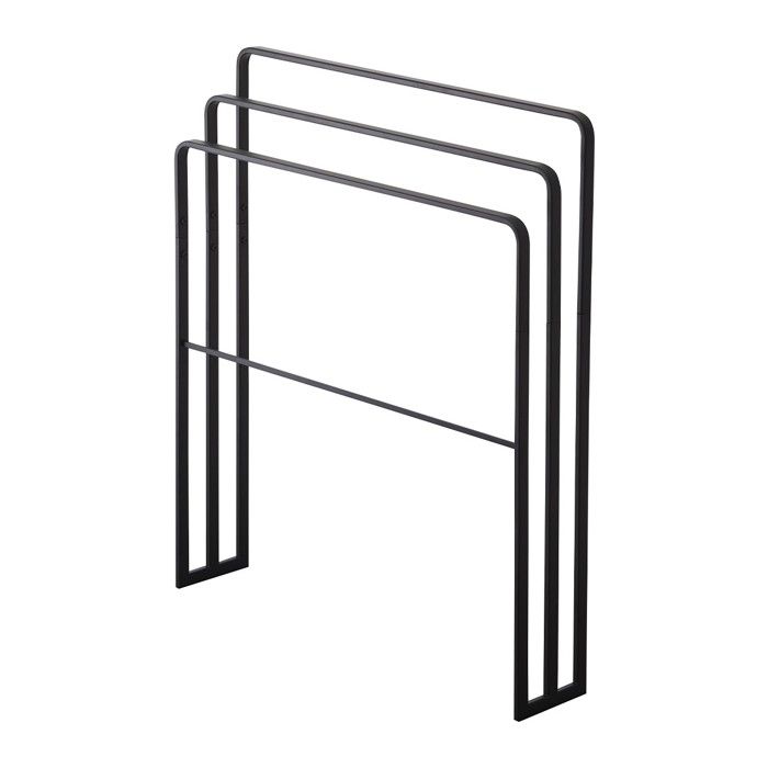 YAMAZAKI - Porte serviettes à 4 barres - L70 cm - Noir