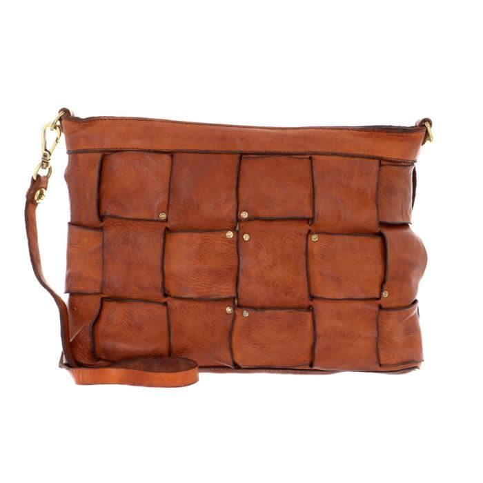 Sac à épaule Bandoulière Campomaggi En Cuir De Vache - Cognac, Italie - Neuf Avec étiquettes