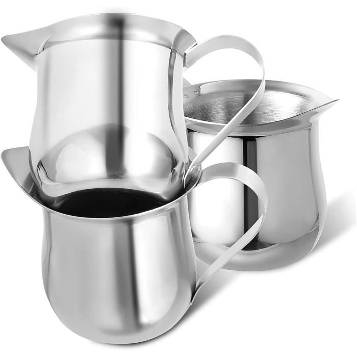 2 Pots à Lait Inox 150ml - Pichet Mousseur Pour Art Latte Et Cappuccino - YDHfdc